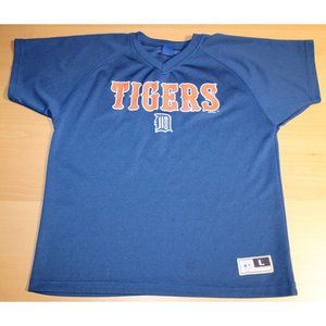 MLB Baseball Detroit Tigers Short Sleeve Shirt Top Boys Youth Large MightyMac